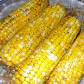 Oven Baked Corn on the cobb